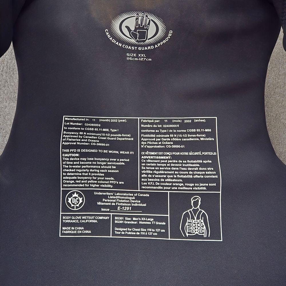 Body Glove Men's Red & Black Neoprene Life Vest - Picture 7 of 7